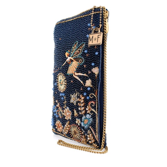 Mary Frances Fairy Dust Hand Beaded Crossbody Clutch Phone Bag Purse - Picture 4 of 7